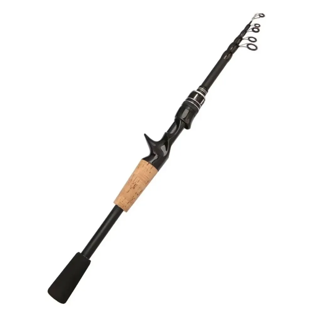 Caña telescópica giratoria portátil ligera para pesca profesional