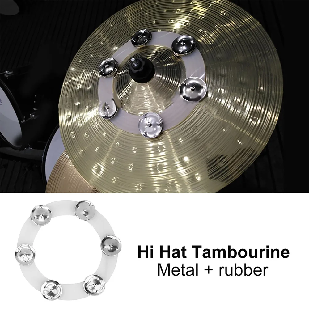 Campana hi-hat de acero inoxidable con anillo de címbalo - imagen 3