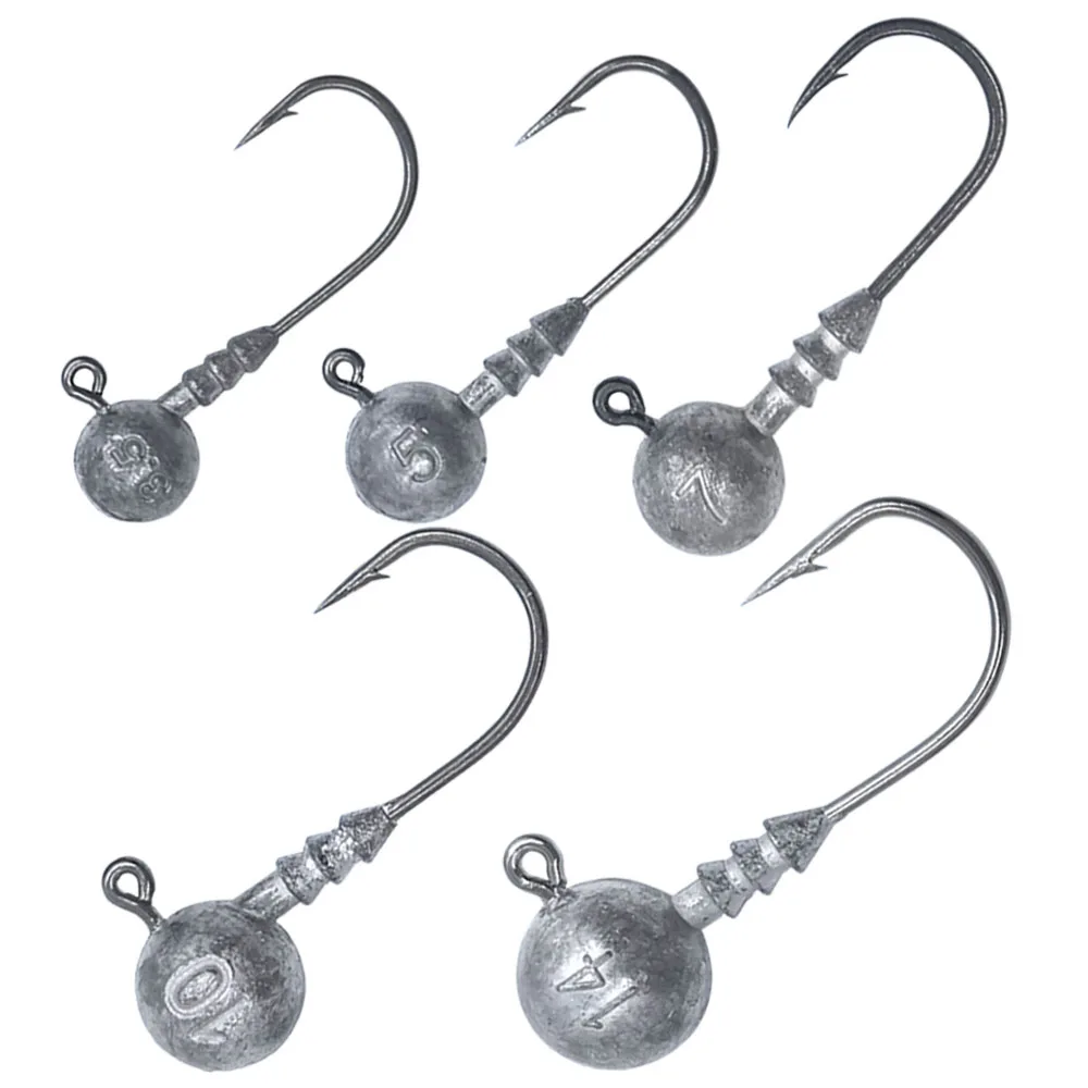 Cabezas de jig forma de bola con soporte cónico para lubina - imagen 2
