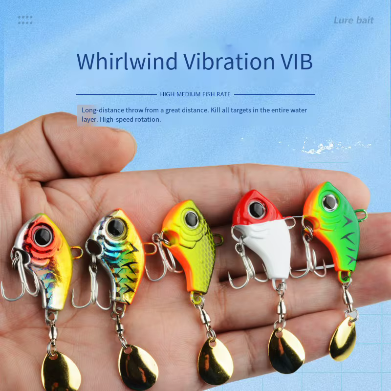 Señuelo cuchara vib con lentejuelas para pesca a mosca trucha - imagen 3