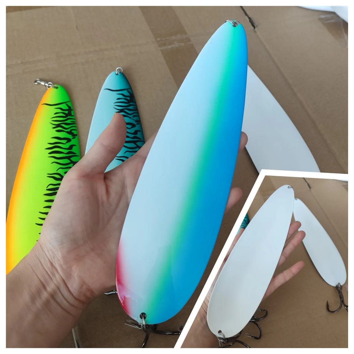 Swolfy Cuchara metálica – Wobbler de fundición lenta para lucio - imagen 3