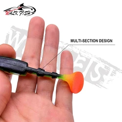 Señuelos blandos Walk Fish cola en T – 10 cm para lubina