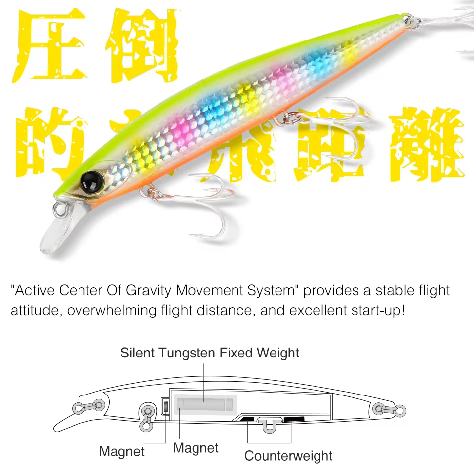 Tsurinoya Bayonet Minnow – Señuelo hundido lanzamiento largo para lubina - imagen 2