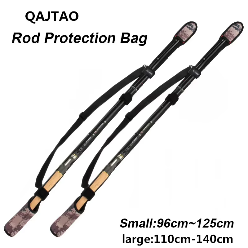 QAJTAO Funda para caña de pesca ajustable y bandolera - imagen 3