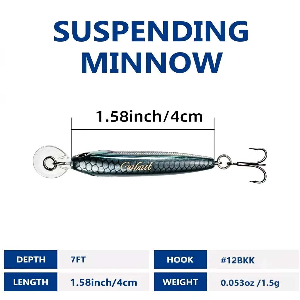 Señuelo Minnow con Ojos 3D y Anzuelos Triples para Lubina y Trucha - imagen 4