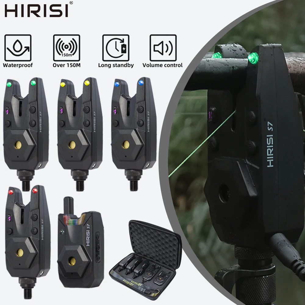 Alarma de pesca Hirisi S7 para carpas con indicador LED