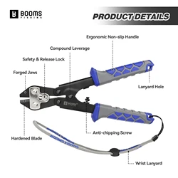 Alicates cortadores Booms Fishing XW43 – Acero carbono para anzuelos