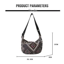 Bolso bandolera de lona para mujer, amplio y de estilo casual