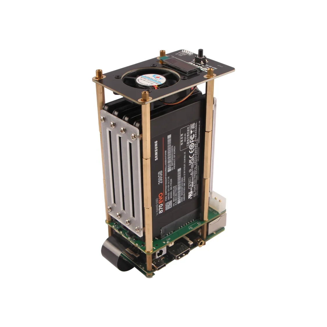 ROCKPI Penta SATA HAT: adaptador para discos SATA en Raspberry Pi 5 - imagen 4