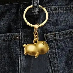 Llavero cerdo del zodiaco chino 2026 dorado – regalo cumpleaños pareja