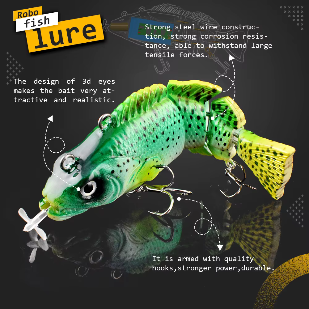 Señuelo de pesca robot multiarticulado con hélice para agua salada - imagen 5