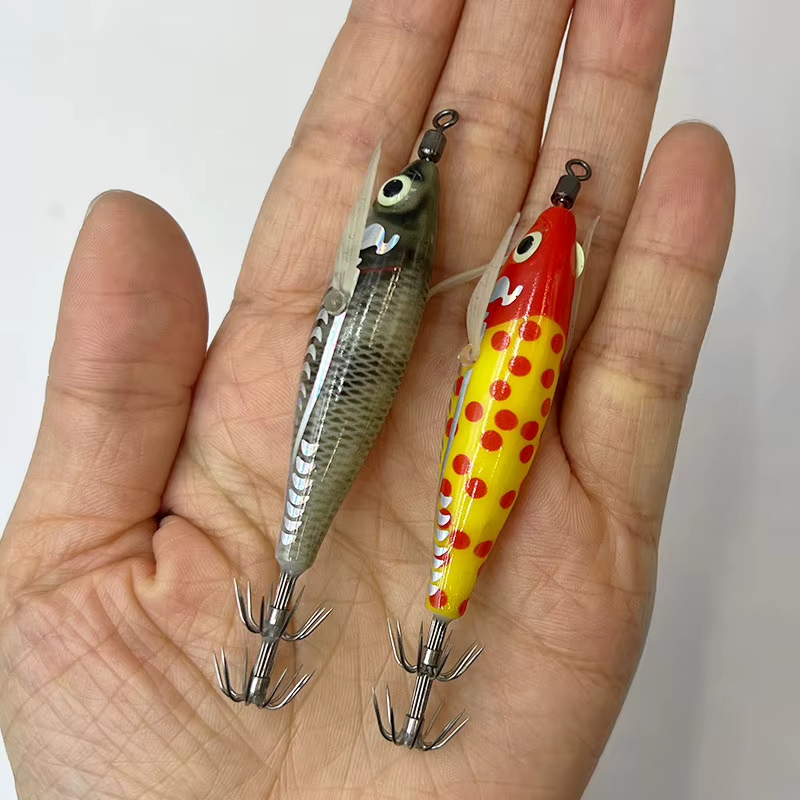 ShareShark Señuelos Calamar con Luz UV – Pesca Horizontal en Agua Salada - imagen 5