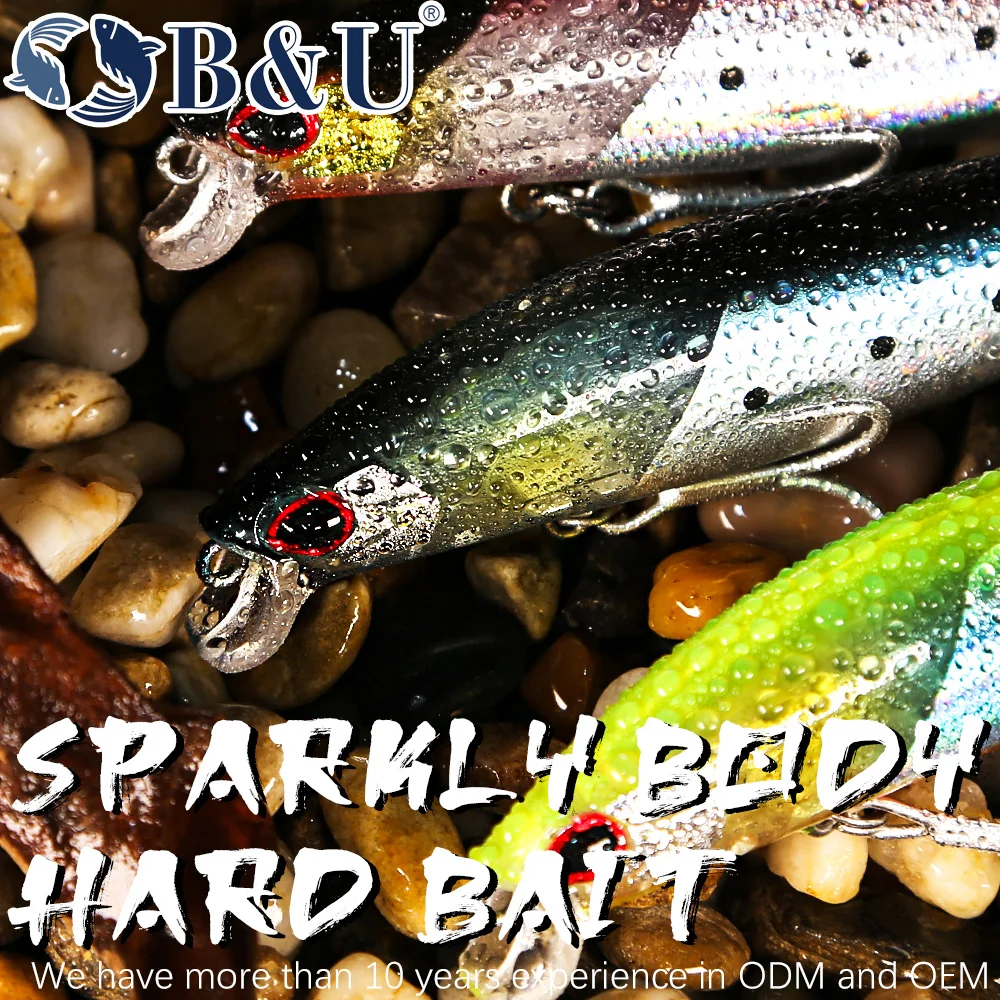 B & U JERK MINNOW Flotante - Señuelo para agua salada profesional - imagen 3
