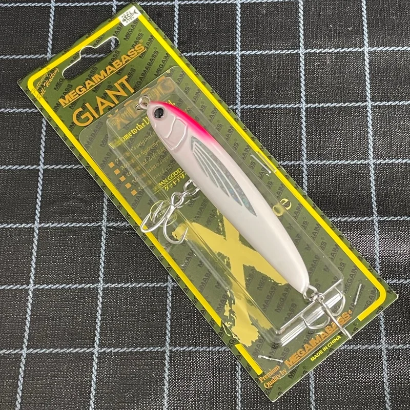 Señuelo tipo lápiz MEGAIMABASS de lanzamiento largo en azul y dorado - imagen 4