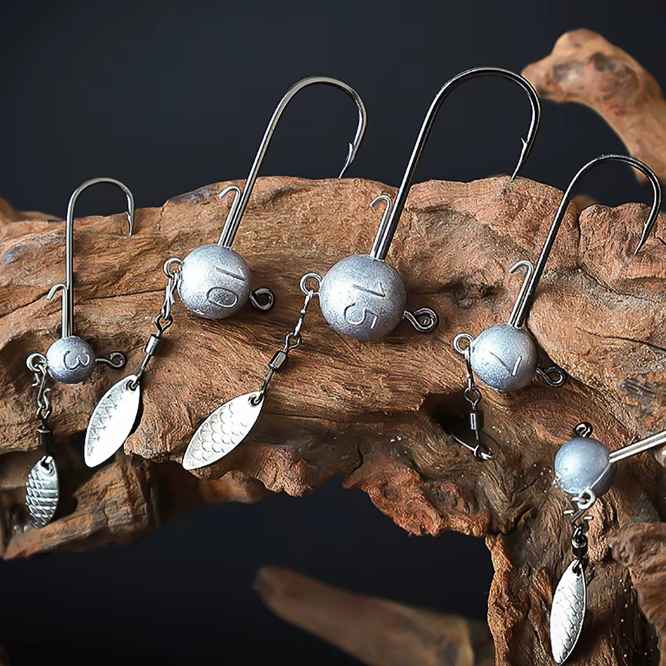 WALK FISH Jig Head melón con lentejuelas para lubina - imagen 5