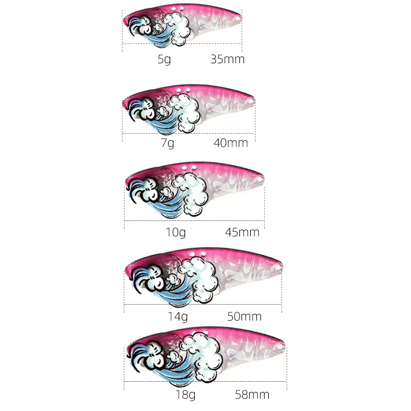 Señuelos VIB metálicos – Crankbait wobbler para trucha, lubina y perca - imagen 4
