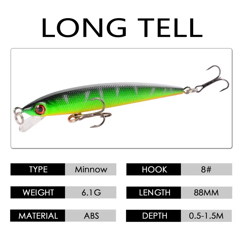 Wobbler Minnow ABS Obsession para Lubina – Crankbait duradero - imagen 3