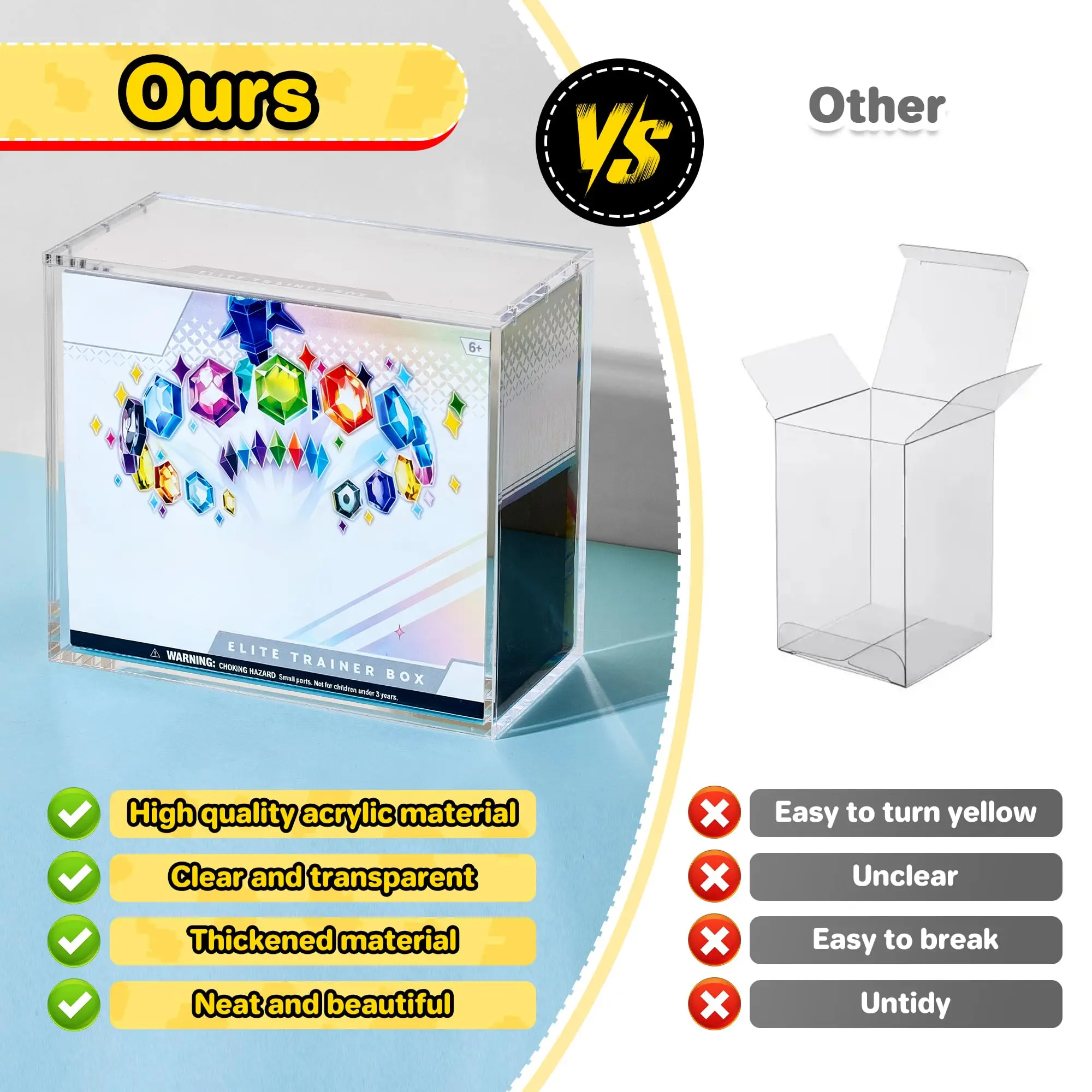 Estuche acrílico magnético para caja Pokémon con protección UV - imagen 4