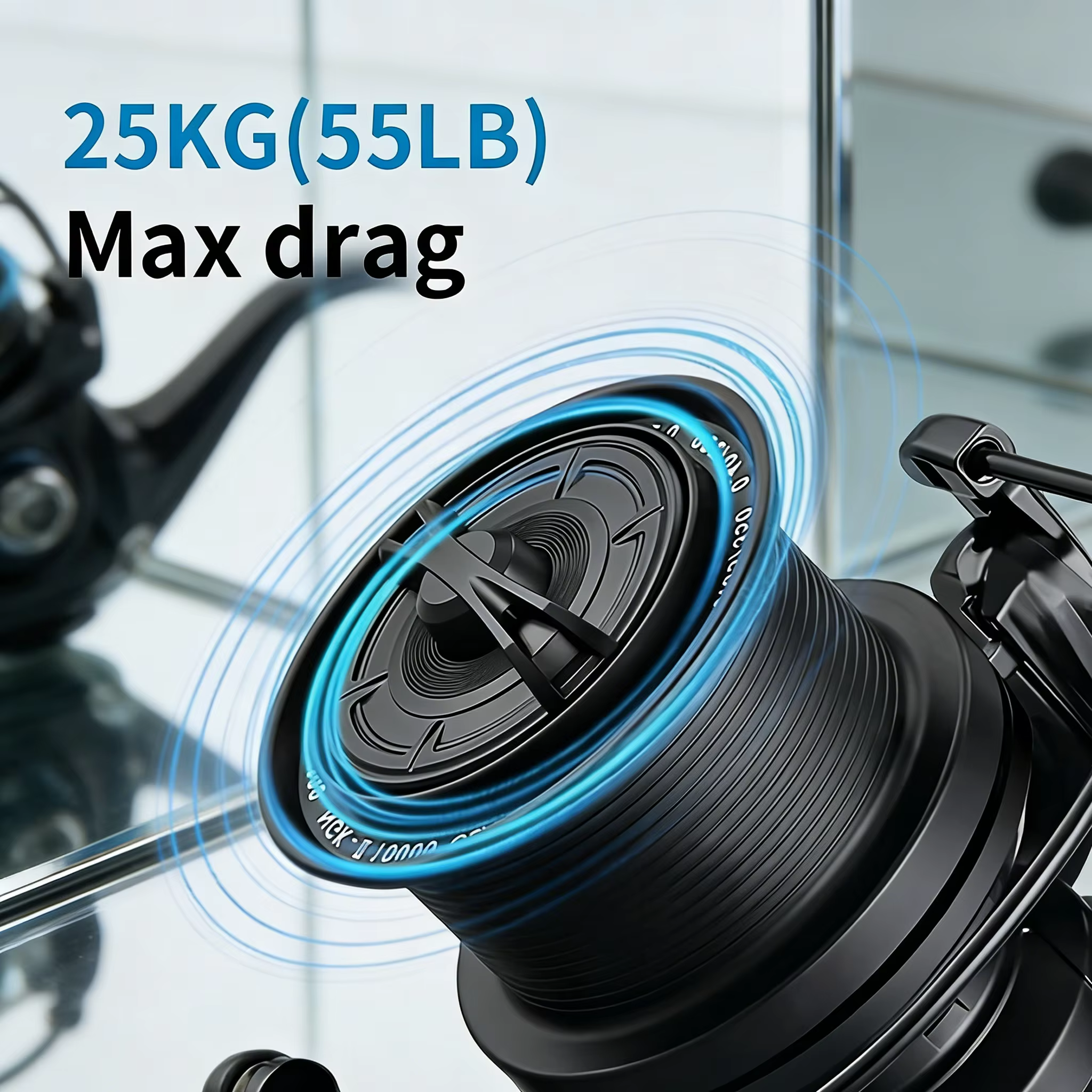 Carrete de surfcasting Rooblinos Black – Gran capacidad para mar - imagen 4