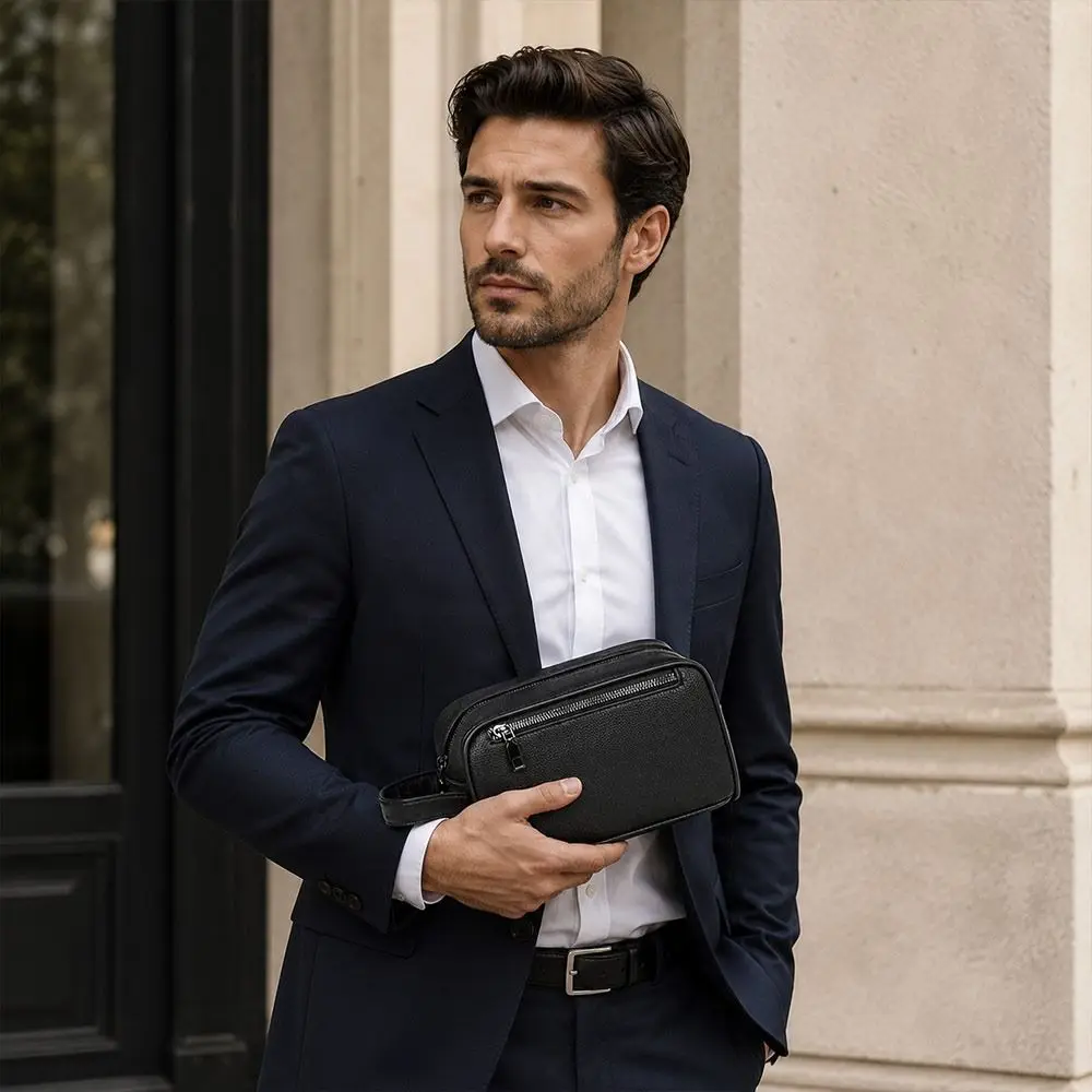 Bolso de mano de gran capacidad en formato clutch