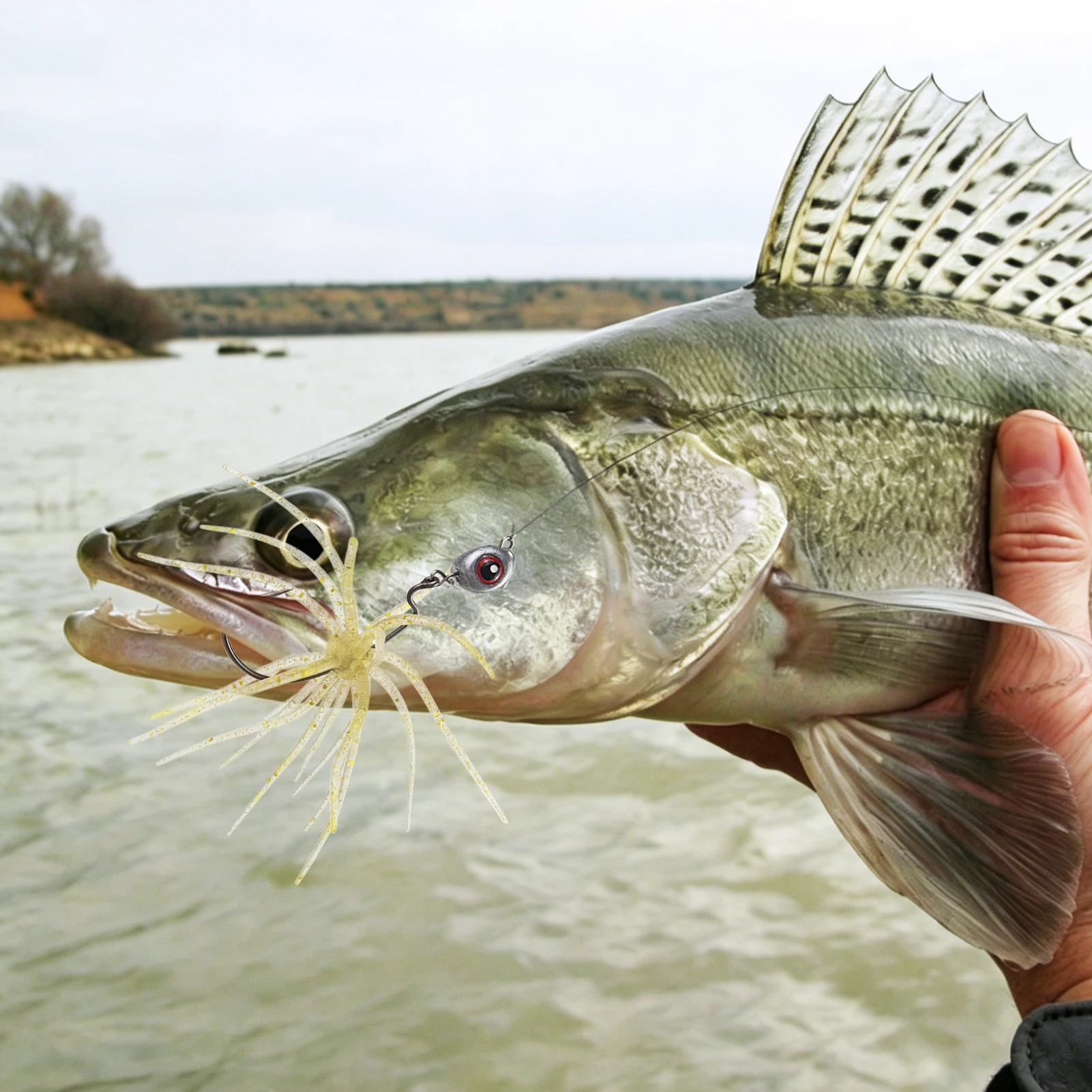 FREE FISHER Kit de señuelos Jig Head con swimbaits y vinilos - imagen 2