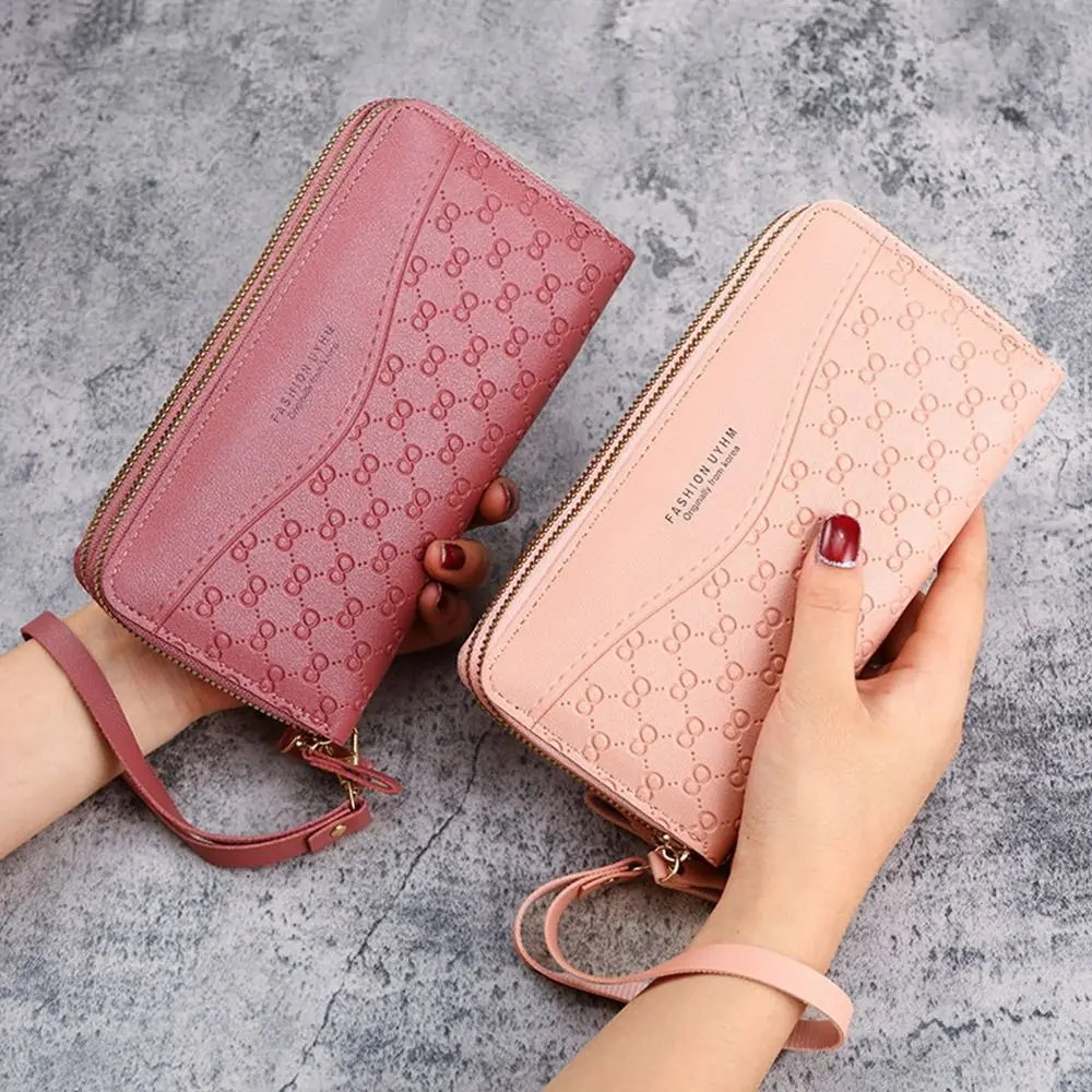 Cartera larga mujer piel PU con múltiples compartimentos y cremallera - imagen 2