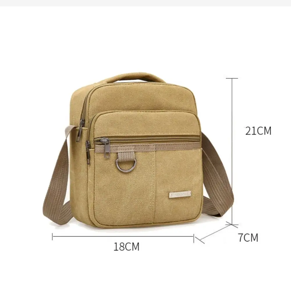 Bolso de pesca de lona cruzado gran capacidad – Negro - imagen 2