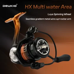 Carrete giratorio Deukio 4+1BB – Arrastre CNC 8kg para pesca de lubina