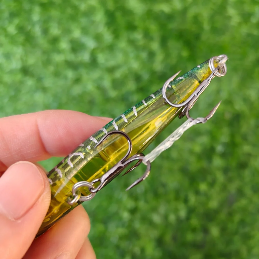 Swolfy Señuelo Wobbler Minnow 75 mm – Jerkbait para lubina y lucio - imagen 4