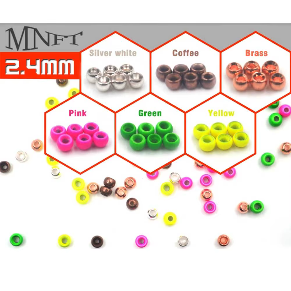 MNFT Cuentas de latón para moscas - tamaños 2 mm a 3,8 mm - imagen 3