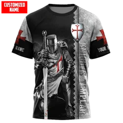 TX301 camiseta de pesca León Caballero Templario – Diseño 3D verano