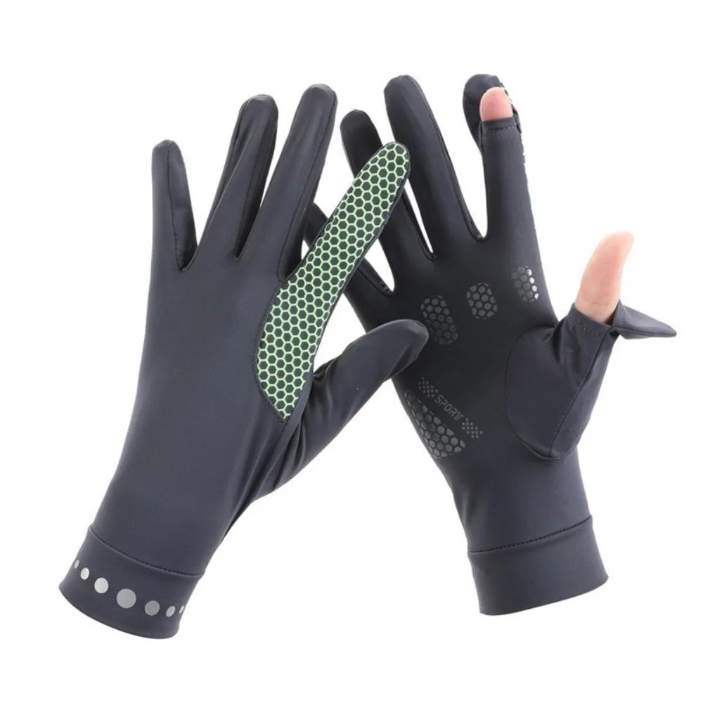 Guantes de pesca elásticos antideslizantes con pantalla táctil UV - imagen 2