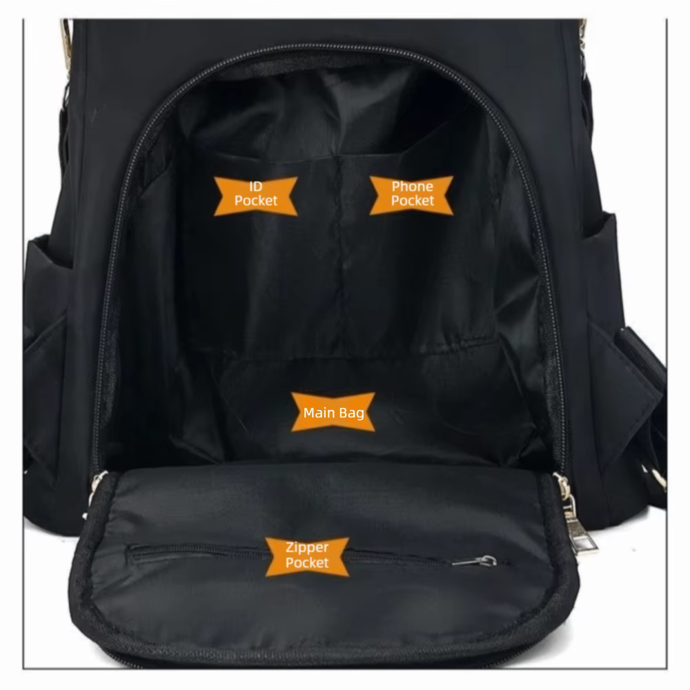 Mochila Antirrobo para Mujer con Lentejuelas – Bolso de Viaje Versátil