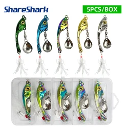 ShareShark Metal Vib señuelo hundimiento con lentejuelas giratorias