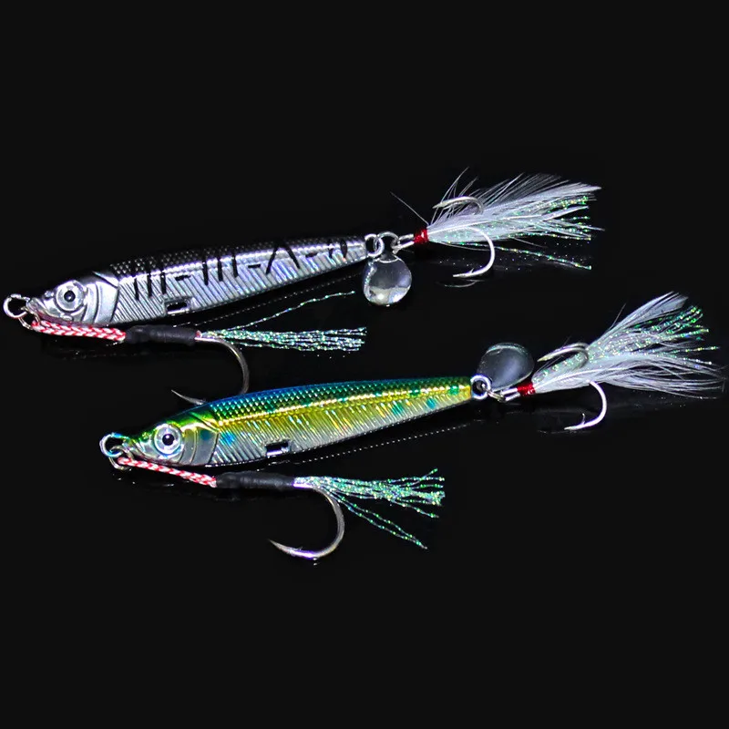 Vislok Laser Jigbait de pesca con anzuelos reforzados en salada - imagen 2