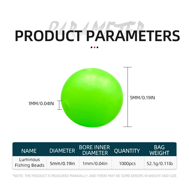 ShareShark perlas fluorescentes Glow para Texas Rig 5 mm - imagen 2