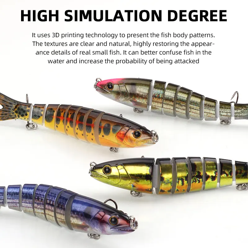 LETOYO Wobbler señuelo articulado swimbait – lubina y lucio - imagen 5