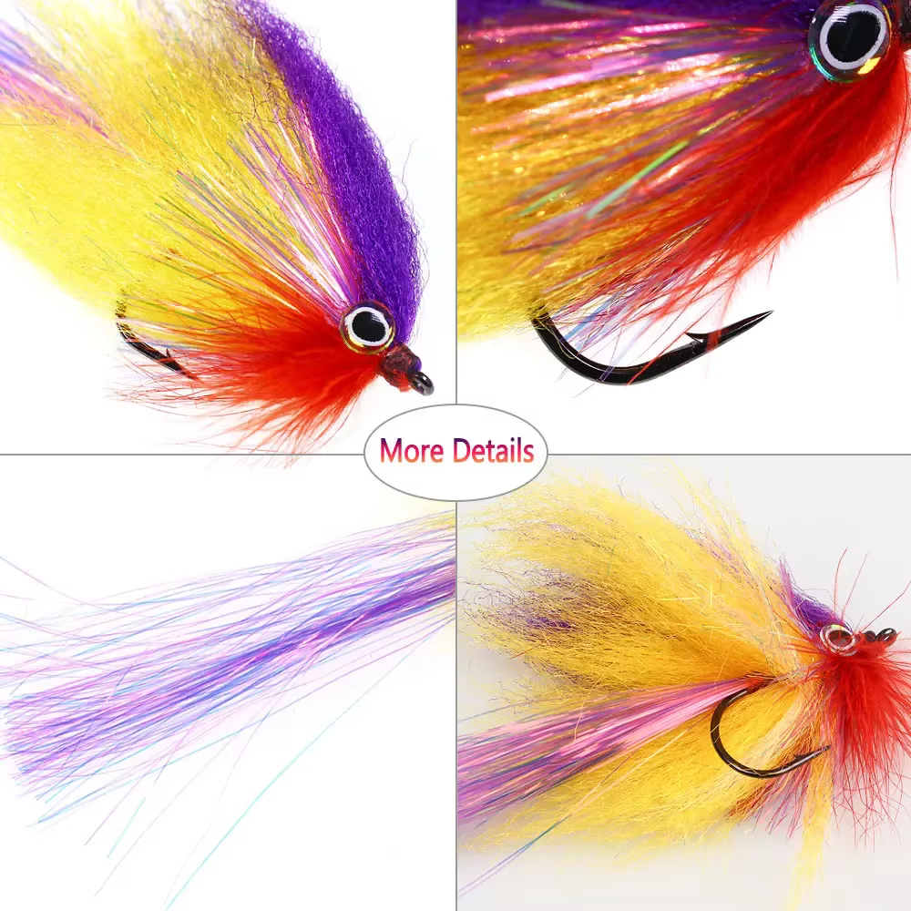 Bimoo Serpentina Marabú – Mosca Streamer para Lucio y Trucha - imagen 5