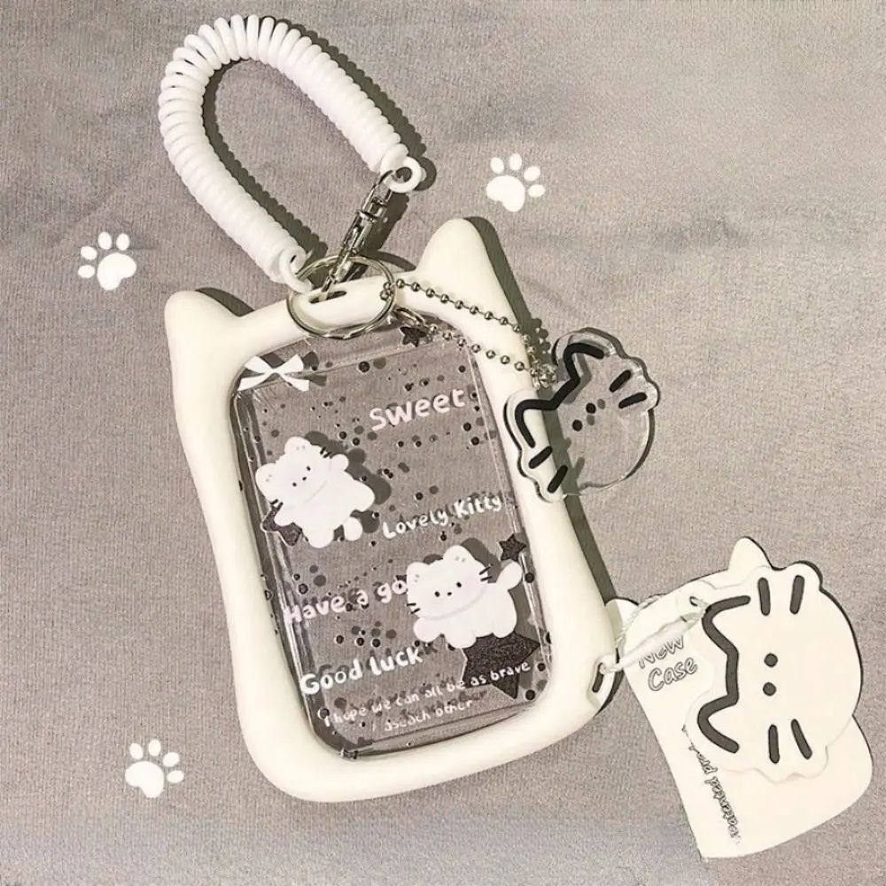 Porta Tarjetas Transparente de Acrílico con Orejas de Gato Kawaii - imagen 5