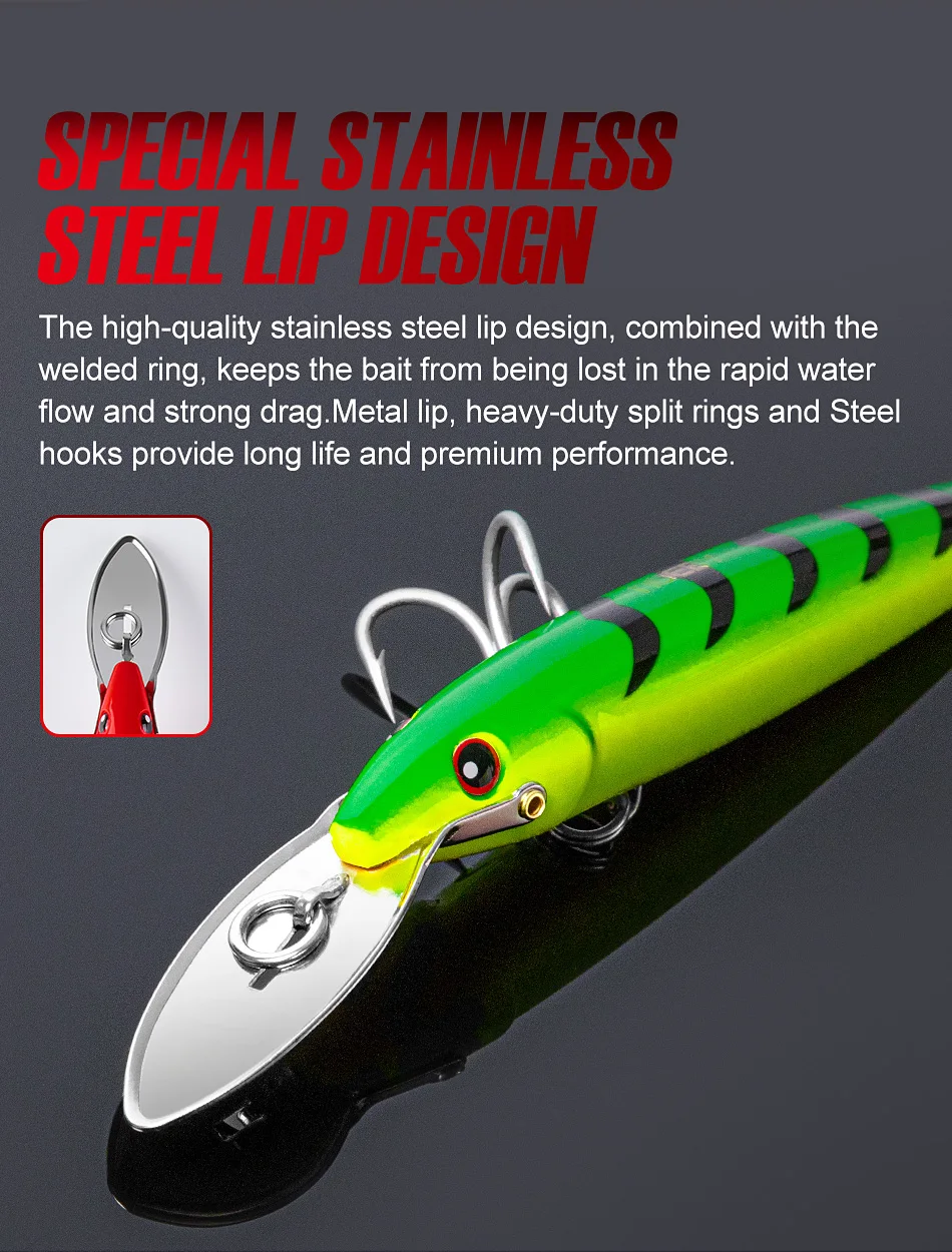 Señuelos NOEBY tipo minnow para pesca en agua salada