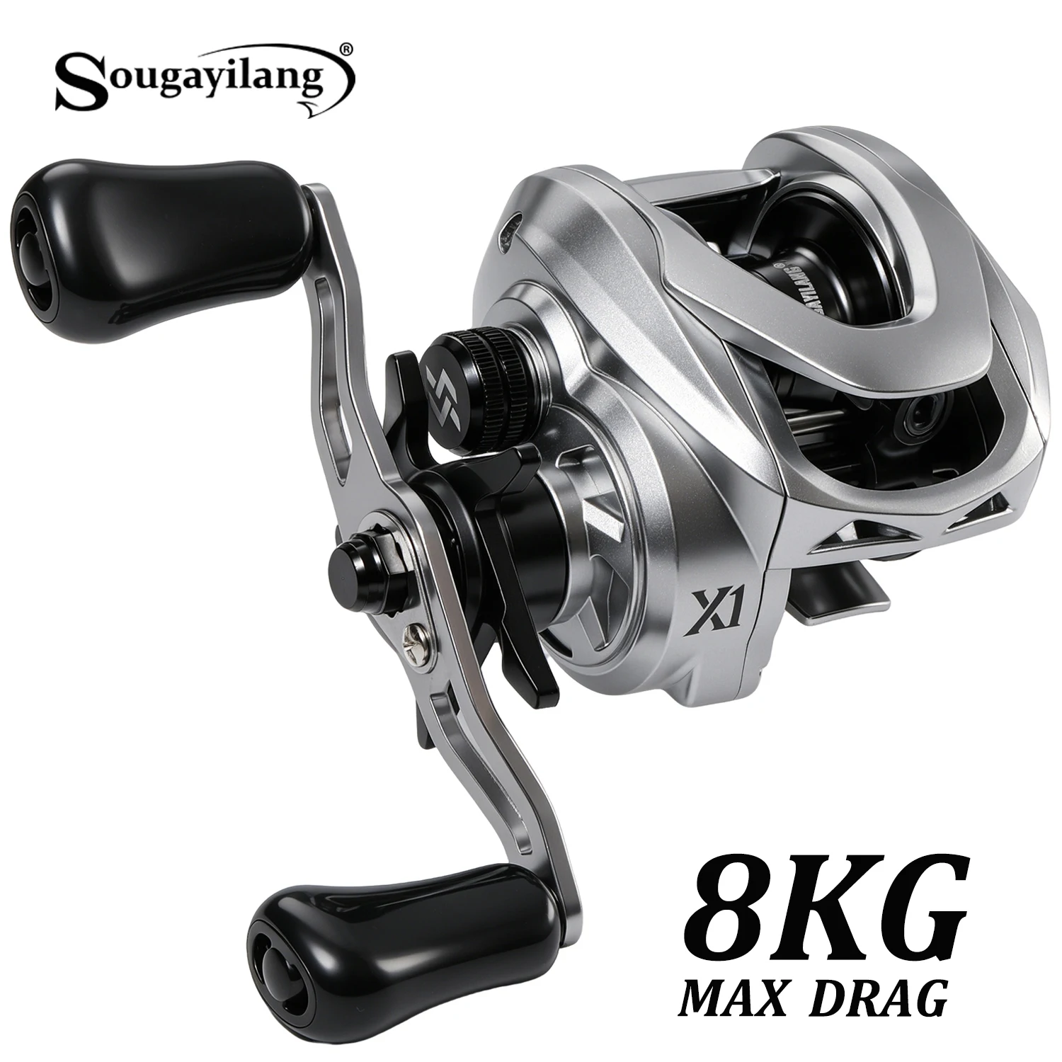 Carrete Sougayilang para pesca con freno magnético de aluminio CNC - imagen 2