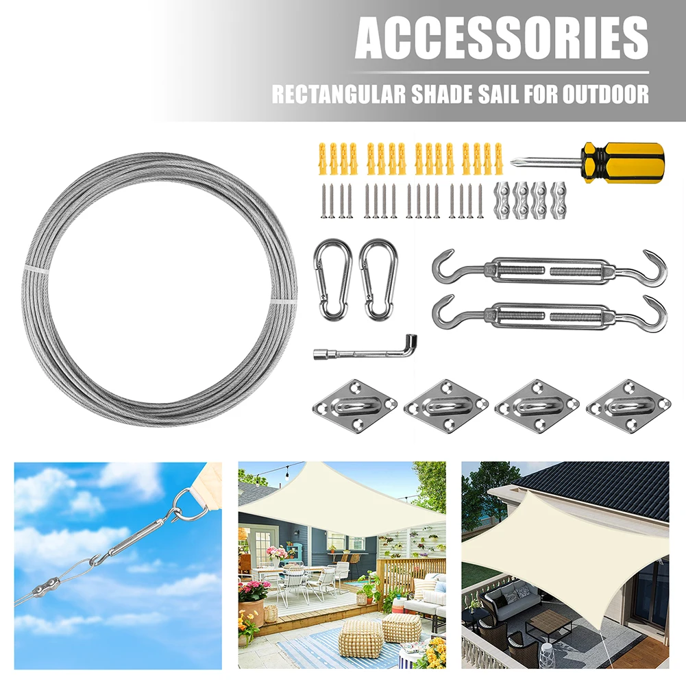 Gancho de ojo inox para vela sombra con cable 15 m - imagen 5