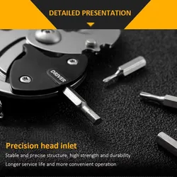 Destornillador portátil multiusos inox con colgante plegable