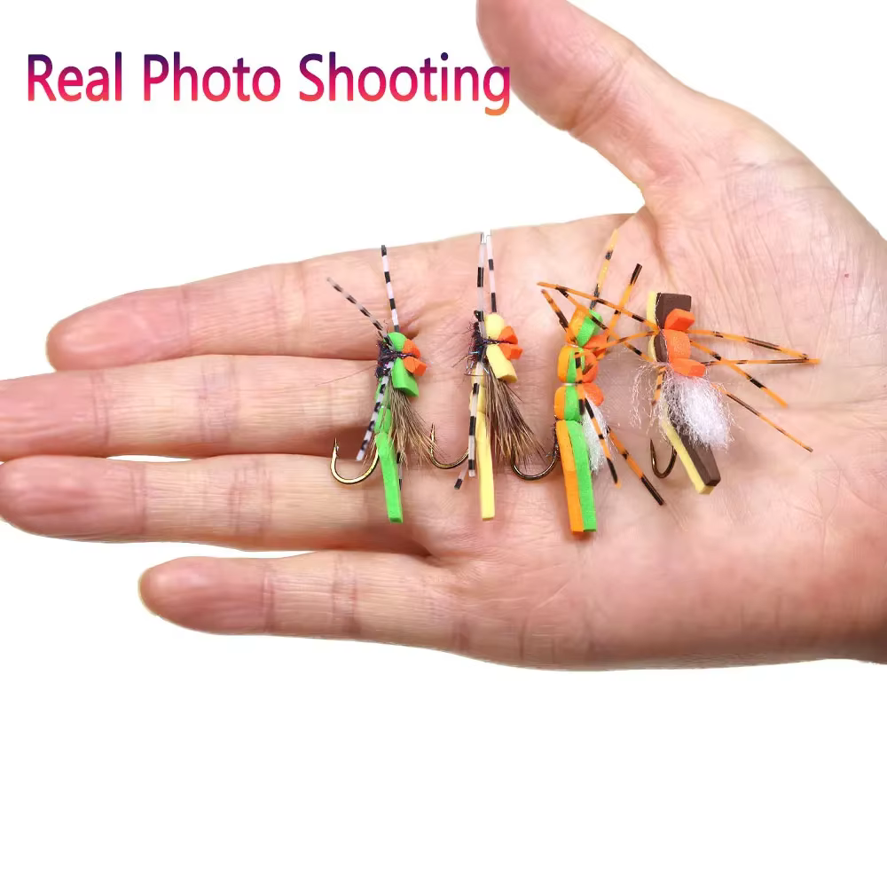 Bimoo Morrish Hopper – Mosca Seca Saltamontes con Patas de Goma - imagen 5