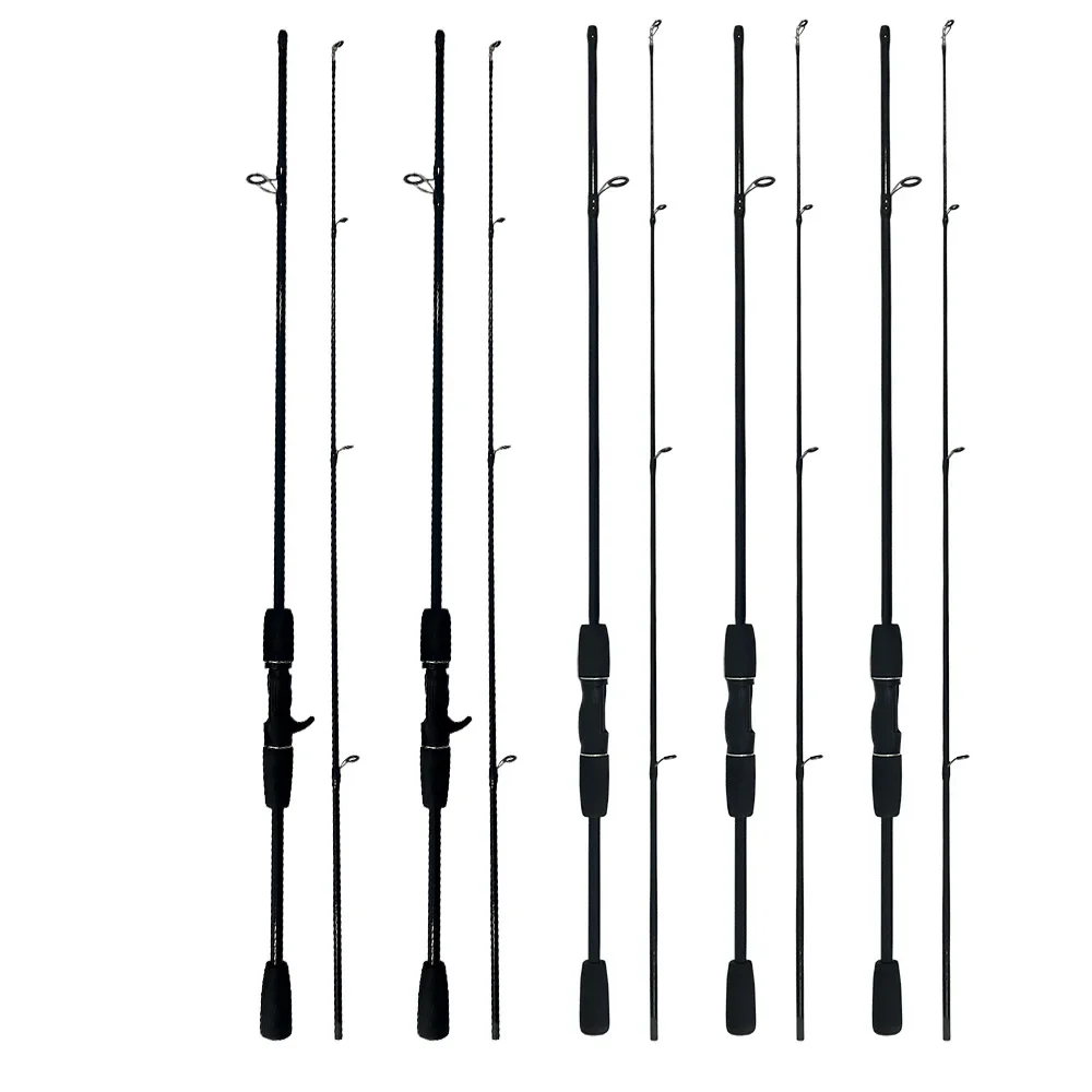 Caña de pesca ultraligera de carbono 1,8 m 2 secciones - spinning - imagen 3