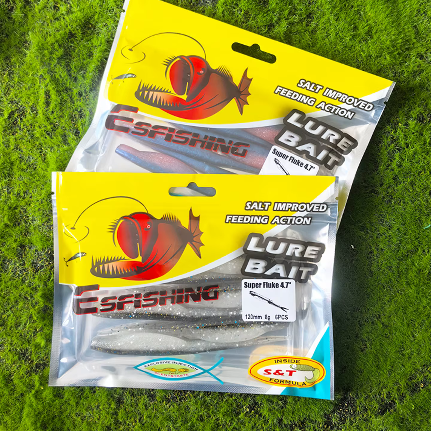 ESFISHING Super Fluke – Minnow senuelo blando 90-120mm - imagen 2