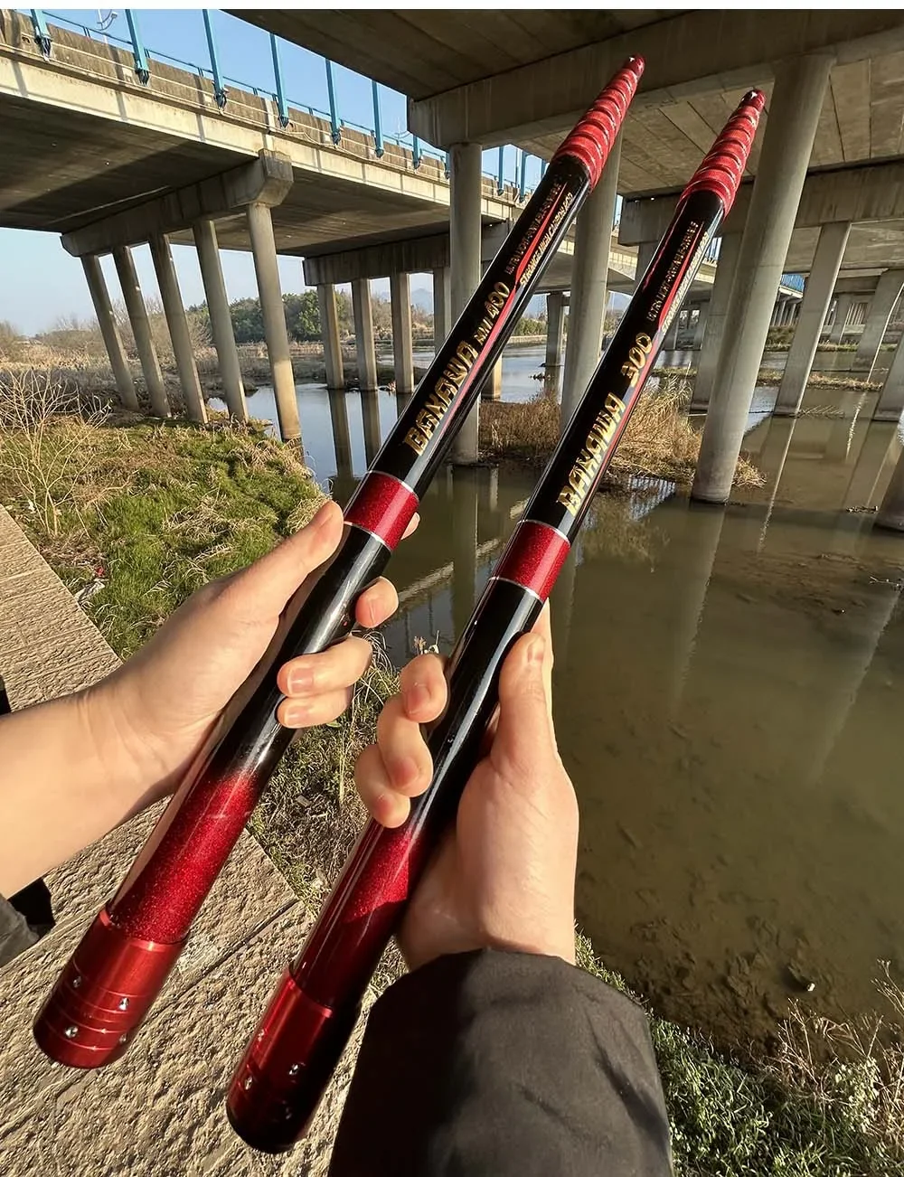 Salabardo plegable fibra de carbono Bakawa – Ultraligero para pesca - imagen 4
