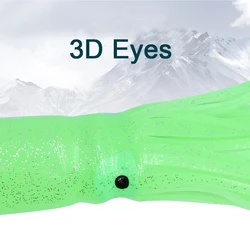 Señuelo pulpo luminoso de goma suave para agua salada