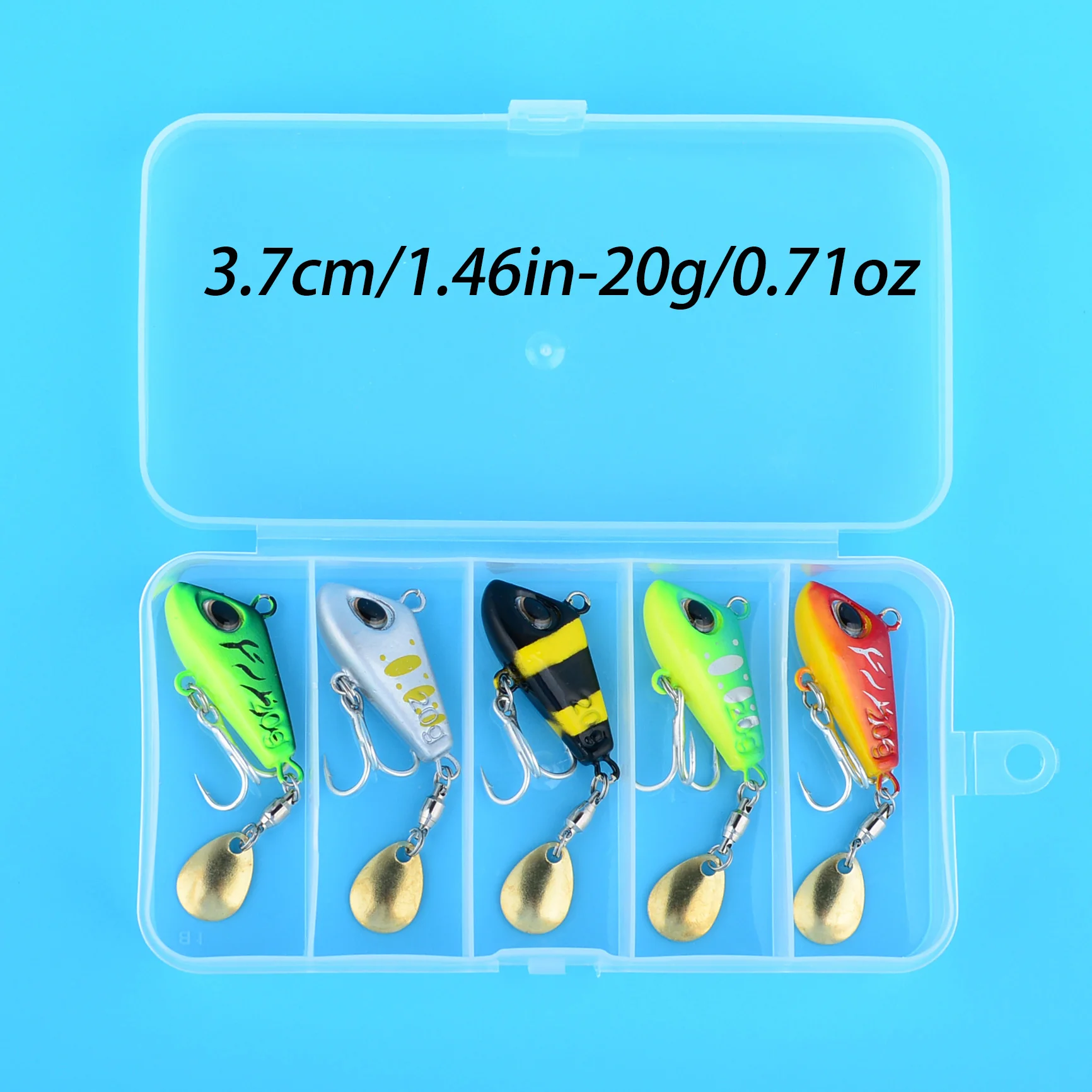 Mini señuelos Vib con cuchara y pin crankbait, hundimiento