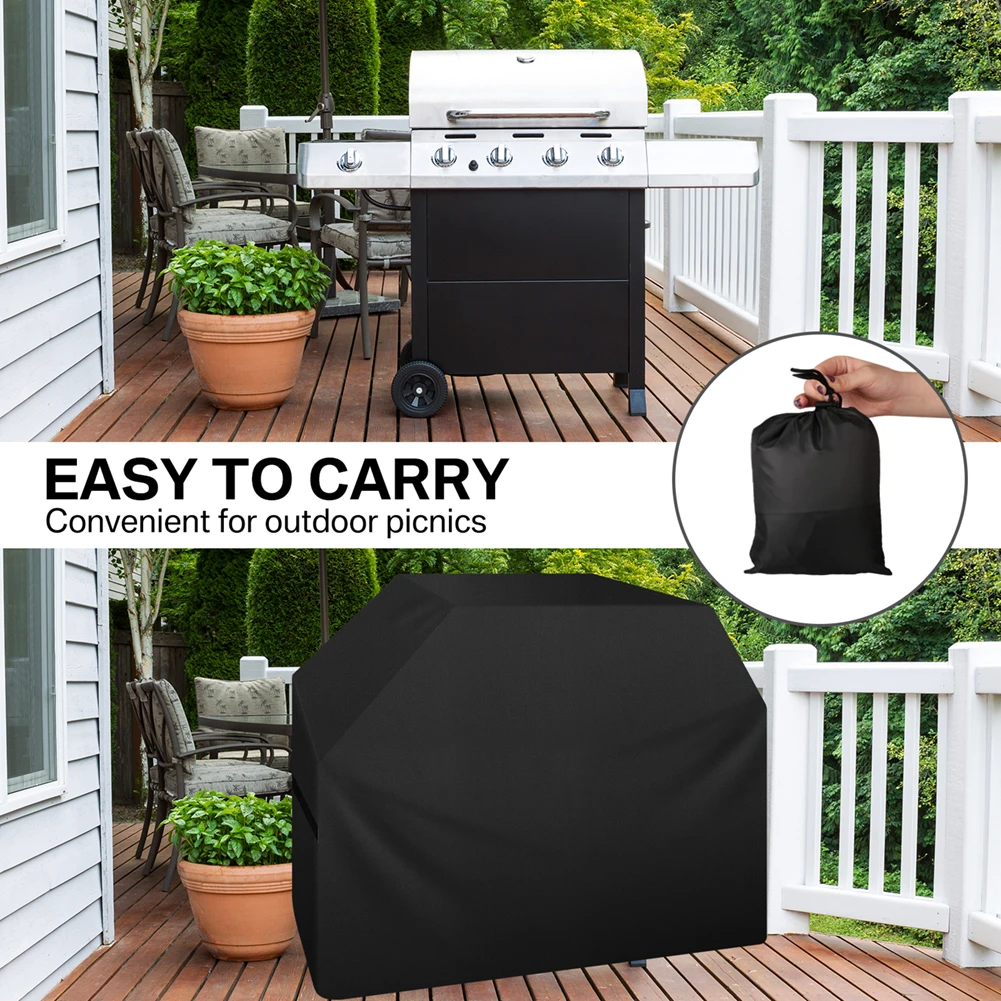 Cubierta para barbacoa con velcro resistente a UV alta parrilla de gas - imagen 4